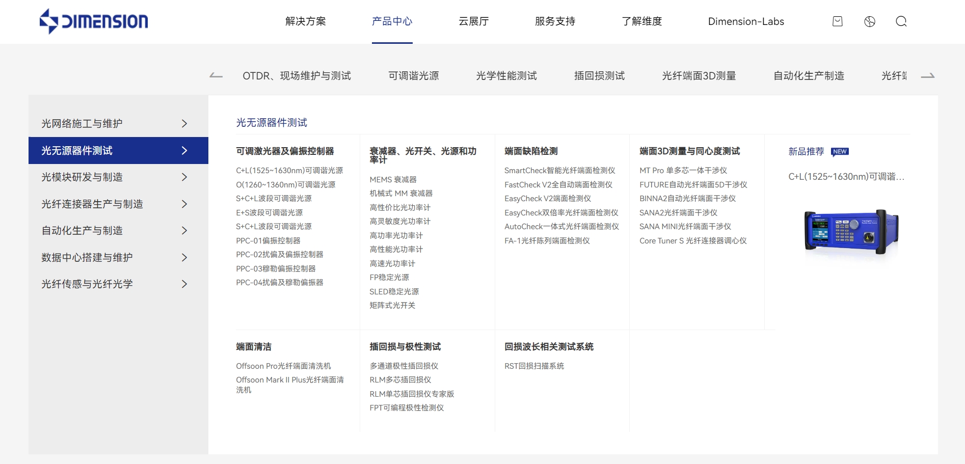 創新的二維分類-產品中心